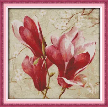 Magnolia flowers Red Cross Stitch Kits 14CT White Canvas 11CT Accurate Printed Embroidery DIY Handmade Needle Work Home Decor
Magnolia flowers Red Cross Stitch Kits 14CT White Canvas 11CT Accurate Printed Embroidery DIY Handmade Needle Work Home Decor