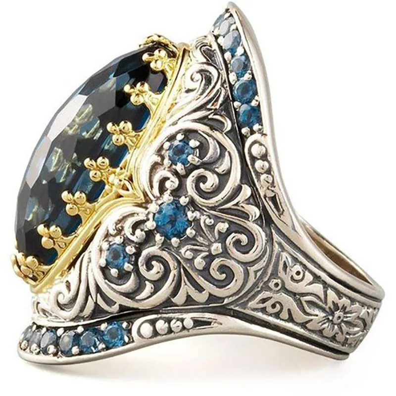 2019 High Temperament Geometric Ring Rectangle Popular Ladies Personality Wild Blue Precious Stone Yellow Gold Ring
2019 High Temperament Geometric Ring Rectangle Popular Ladies Personality Wild Blue Precious Stone Yellow Gold Ring
