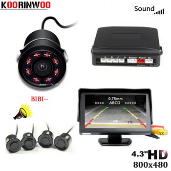 Koorinwoo Wireless Parktronic HD CCD Car Parking Sensor 4 Radars Detector System Car Rearview camera Video Image TFT LCD Monitor
Koorinwoo Wireless Parktronic HD CCD Car Parking Sensor 4 Radars Detector System Car Rearview camera Video Image TFT LCD Monitor