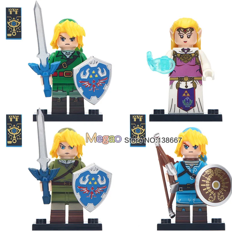 4pcs/lot Minifigured The Legend of Zelda Game Princess Zelda Link Building Blocks NinjagoINGLY Dolls Toys For Children
4pcs/lot Minifigured The Legend of Zelda Game Princess Zelda Link Building Blocks NinjagoINGLY Dolls Toys For Children