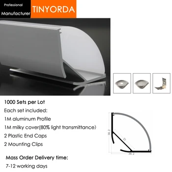 Tinyorda 1000Pcs (1M Length) Led Alu Profile Led Channel Profil for 21mm LED Strip Light 1M LED Profile Alu Profile channel
Tinyorda 1000Pcs (1M Length) Led Alu Profile Led Channel Profil for 21mm LED Strip Light 1M LED Profile Alu Profile channel