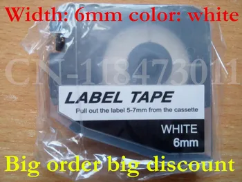 LMARK label tape cassette LM-406WL White 6mm For Pvc Tube Ink ribbon printer electronic lettering machine LK-320 LK-320P
LMARK label tape cassette LM-406WL White 6mm For Pvc Tube Ink ribbon printer electronic lettering machine LK-320 LK-320P