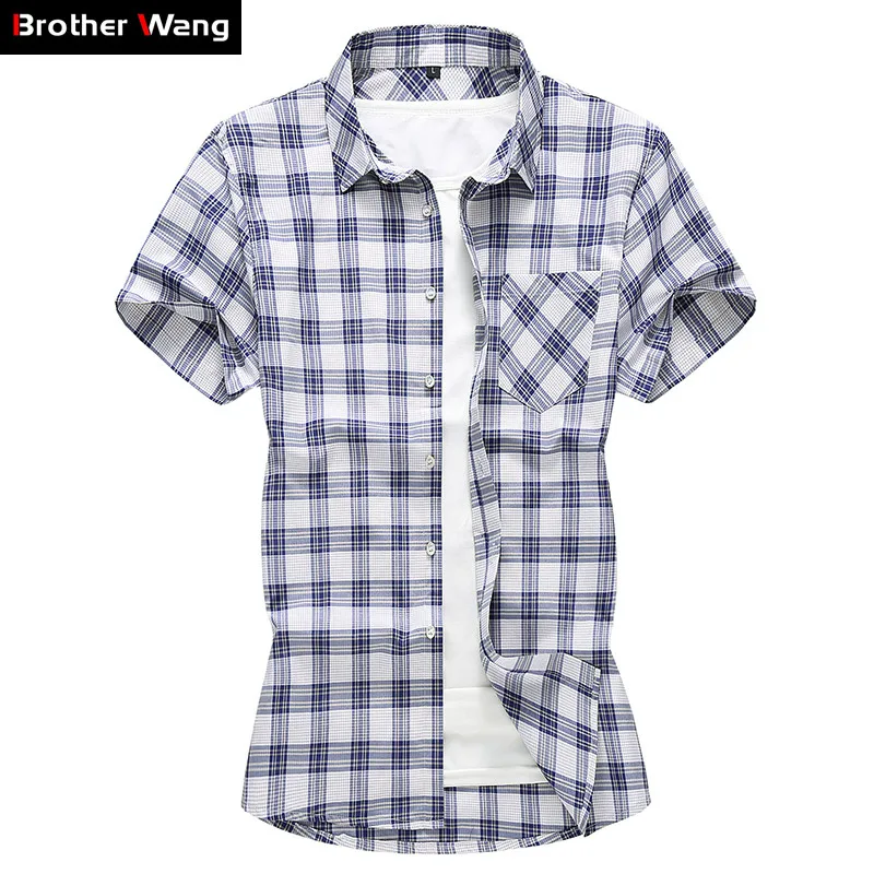 Large Size Plaid Shirt Male 5XL 6XL 7XL 2019 Summer New Casual Loose Men's Short-sleeved Shirt Brand Clothes
Large Size Plaid Shirt Male 5XL 6XL 7XL 2019 Summer New Casual Loose Men's Short-sleeved Shirt Brand Clothes