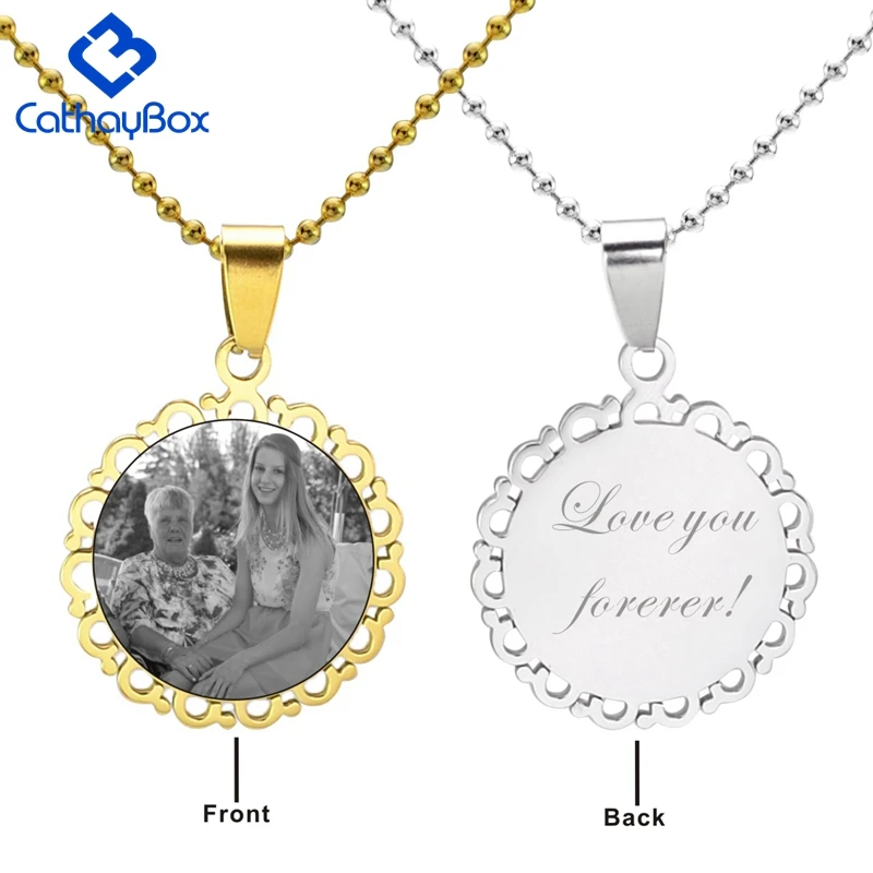 Personalized Photo Text Engrave Stainless Steel Floral Frame Round Charm Pendant Necklace Silver Gold Tone Jewelry
Personalized Photo Text Engrave Stainless Steel Floral Frame Round Charm Pendant Necklace Silver Gold Tone Jewelry
