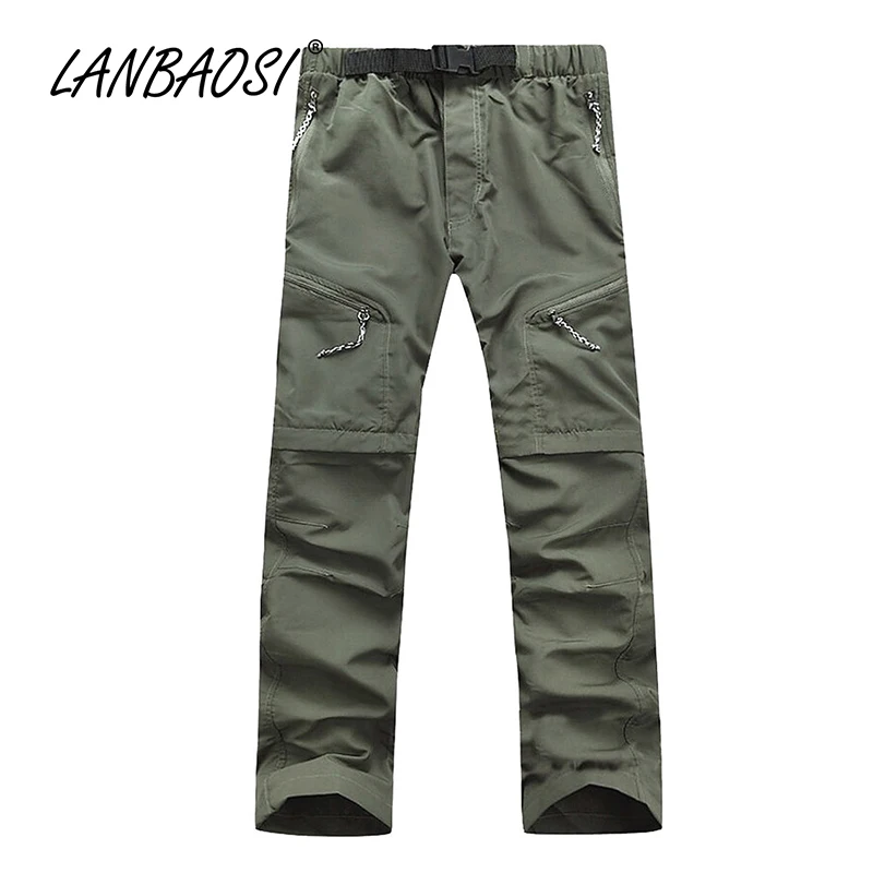 LANBAOSI Spring Summer Men's Quick Dry Pants Good Quality Casual Convertible Cargo Pants Lightweight Elastic Waist Army Green
LANBAOSI Spring Summer Men's Quick Dry Pants Good Quality Casual Convertible Cargo Pants Lightweight Elastic Waist Army Green
