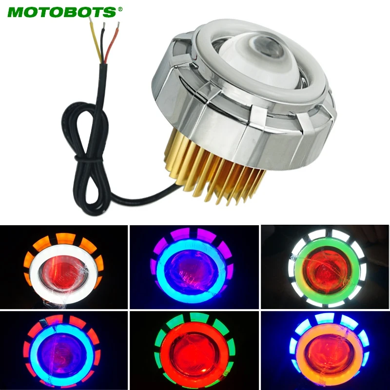 1Pc Motorcycle Car Hi/Lo Beam Projector Lens Headlight with Double Angel Eyes Demon Eye LED Fog Lightt 6-Color #FD-4330
1Pc Motorcycle Car Hi/Lo Beam Projector Lens Headlight with Double Angel Eyes Demon Eye LED Fog Lightt 6-Color #FD-4330