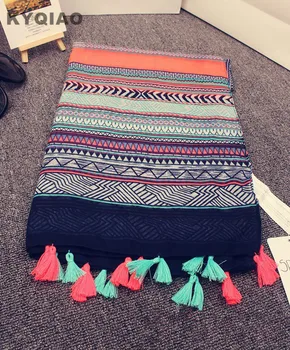 KYQIAO Ethnic HEAD scarf 2020 designer hijab scarf womens scarfs Spain style bohemian hippie geometric pattern tassels scarf
KYQIAO Ethnic HEAD scarf 2020 designer hijab scarf womens scarfs Spain style bohemian hippie geometric pattern tassels scarf