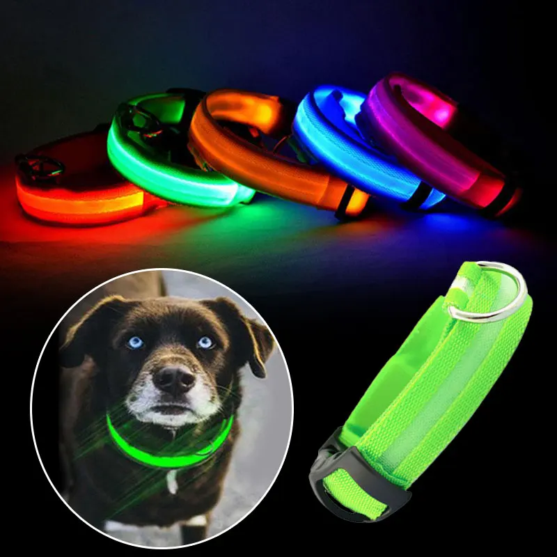 LED Collar LED Necklace Novelty Nylon Dog Accessories Luminous Light Up Night Flashing Collar Perro Collier Pour Chien
LED Collar LED Necklace Novelty Nylon Dog Accessories Luminous Light Up Night Flashing Collar Perro Collier Pour Chien