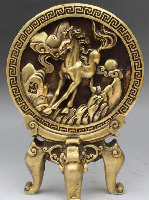 bi001416 10" Chinese Bronze Fengshui Zodiac Year Animal Horse folding screen Statue
bi001416 10" Chinese Bronze Fengshui Zodiac Year Animal Horse folding screen Statue
