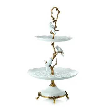 Creative luxury double circular platter European villa Home Furnishing crafts Ceramic with copper plate desktop decoration
Creative luxury double circular platter European villa Home Furnishing crafts Ceramic with copper plate desktop decoration