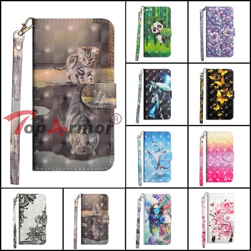 

3D Painted Leather Wallet Cover For Huawei MATE 20 X Lite PRO Honor 7A 7C 7X 8X 10 Play View 10 Flip Book Stent Shell Phone Case