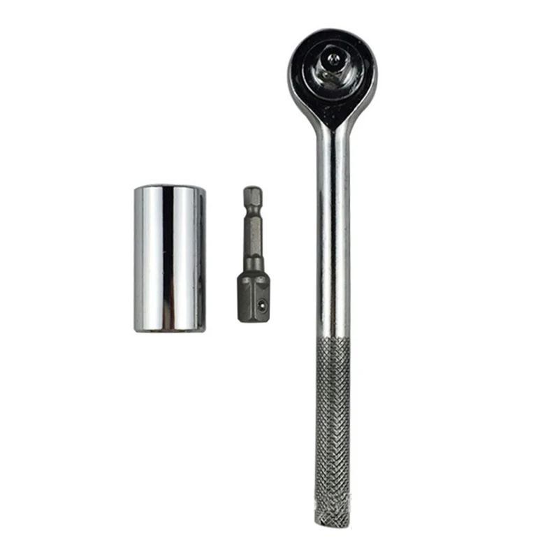 3pcs/set Universal Torque Wrench Set 7-19mm Power Drill Ratchet Bushing Spanner Key Magic Multi Auto Repair Hand Tools
3pcs/set Universal Torque Wrench Set 7-19mm Power Drill Ratchet Bushing Spanner Key Magic Multi Auto Repair Hand Tools