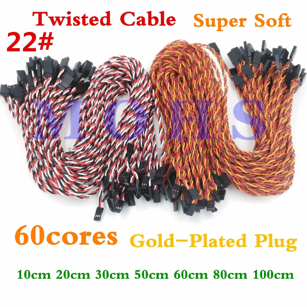 10pcs B/R/O B/R/W 60cores gold plated twisted servo lead extension cable servo extended cable wire cable twisted cable for servo
10pcs B/R/O B/R/W 60cores gold plated twisted servo lead extension cable servo extended cable wire cable twisted cable for servo