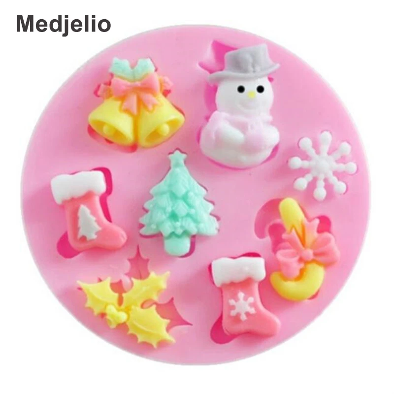 Medjelio Christmas Tree Socks Snowman Snowflake Fondant Cake Mould Silicone Soap Chocolate Mold Baking Dessert Pastry Tools
Medjelio Christmas Tree Socks Snowman Snowflake Fondant Cake Mould Silicone Soap Chocolate Mold Baking Dessert Pastry Tools
