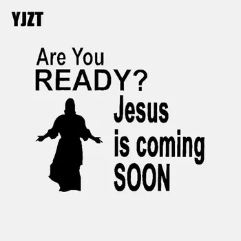 YJZT 15.2CM*12.8CM Are You READY Jesus is coming SOON Vinyl Decal Car Stickers Religious Black/Silver C3-1371
YJZT 15.2CM*12.8CM Are You READY Jesus is coming SOON Vinyl Decal Car Stickers Religious Black/Silver C3-1371