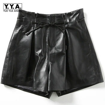 2020 New Fashion Womens Sexy Black Genuine Leather Sheepskin Shorts Lace Up Slim High Quality Female Straight Shorts Skirts 3XL
2020 New Fashion Womens Sexy Black Genuine Leather Sheepskin Shorts Lace Up Slim High Quality Female Straight Shorts Skirts 3XL