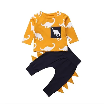 2PCS Baby Boys Girls Dinosaur Clothes Suit Kids Autumn/Spring Long Sleeve Outfits Set Cotton Blouse Shirt Tops+Pants Clothes Set
2PCS Baby Boys Girls Dinosaur Clothes Suit Kids Autumn/Spring Long Sleeve Outfits Set Cotton Blouse Shirt Tops+Pants Clothes Set