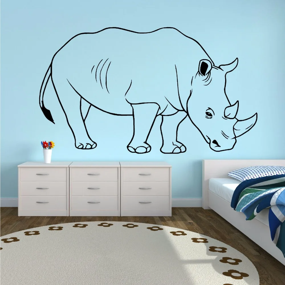 Rhinoceros Wall Stickers Decor Jungle Swamp River Animal Vinyl Wall Decal Animal Design Style Wall Art Mural Decoration AY676
Rhinoceros Wall Stickers Decor Jungle Swamp River Animal Vinyl Wall Decal Animal Design Style Wall Art Mural Decoration AY676