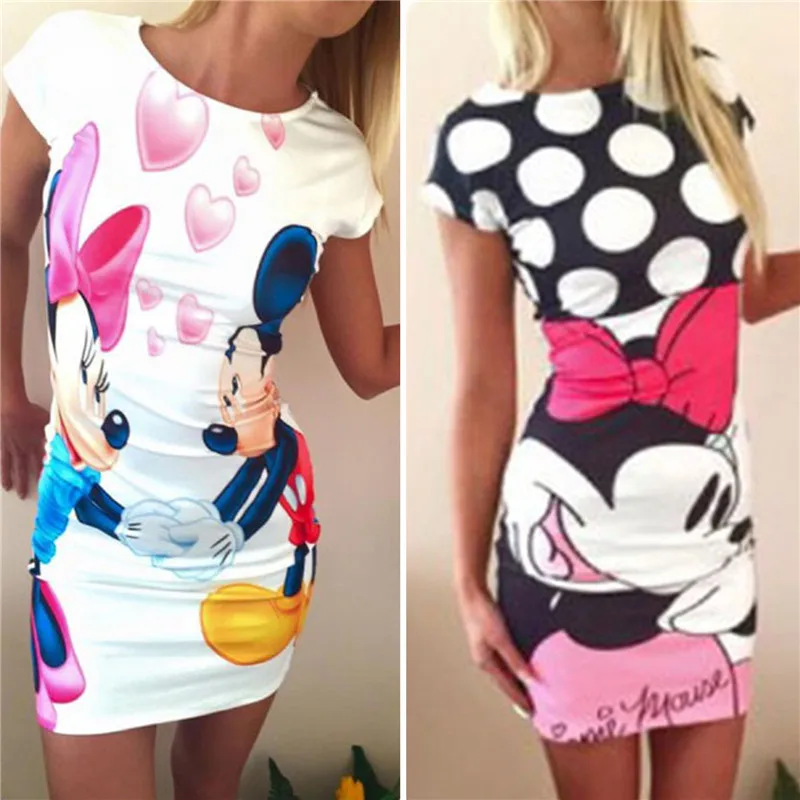 Womens Casual Minnie Dress Summer Cartoon Bandage Package Hip Dress Short Sleeve Cute Female Evening Club Mini Dress Plus Size
Womens Casual Minnie Dress Summer Cartoon Bandage Package Hip Dress Short Sleeve Cute Female Evening Club Mini Dress Plus Size