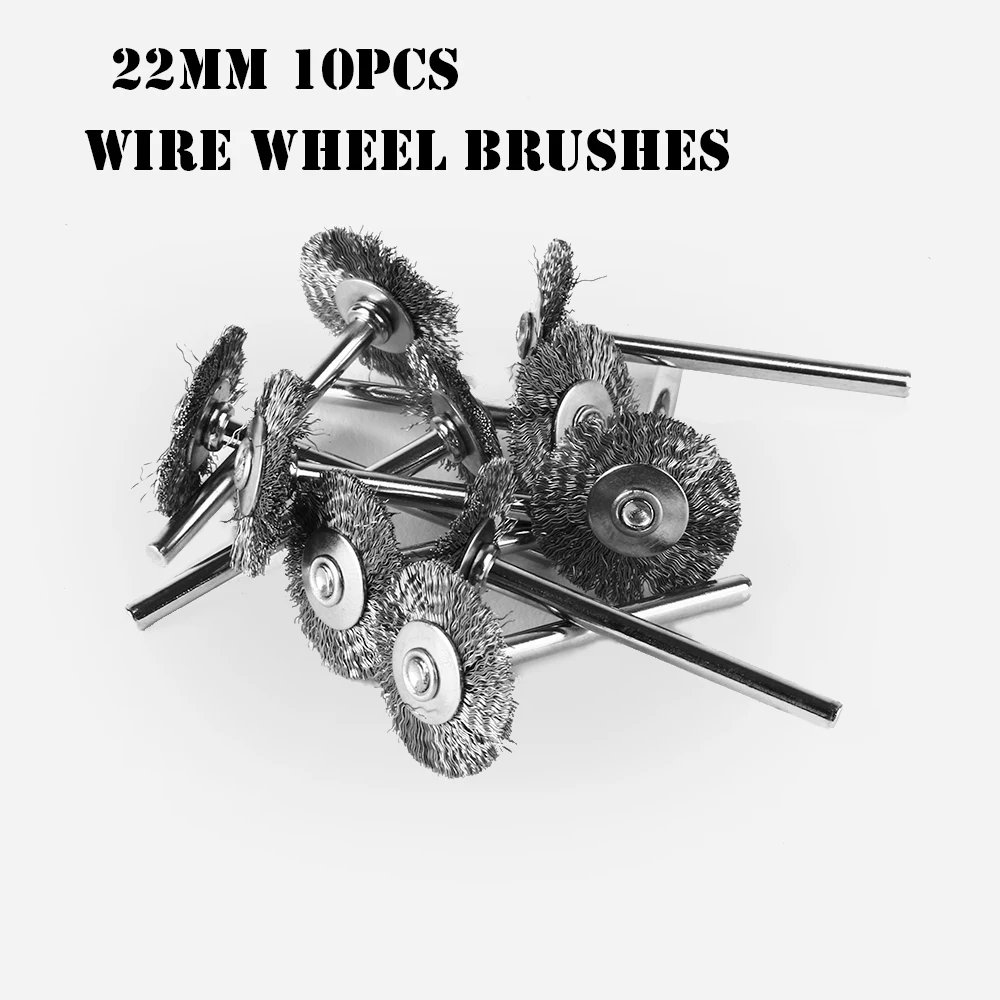 10Pcs Accessories 22mm Steel rotary brush Wire wheel Brushes for Grinder Rotary Tool for mini drill Polishing Universal Tools
10Pcs Accessories 22mm Steel rotary brush Wire wheel Brushes for Grinder Rotary Tool for mini drill Polishing Universal Tools
