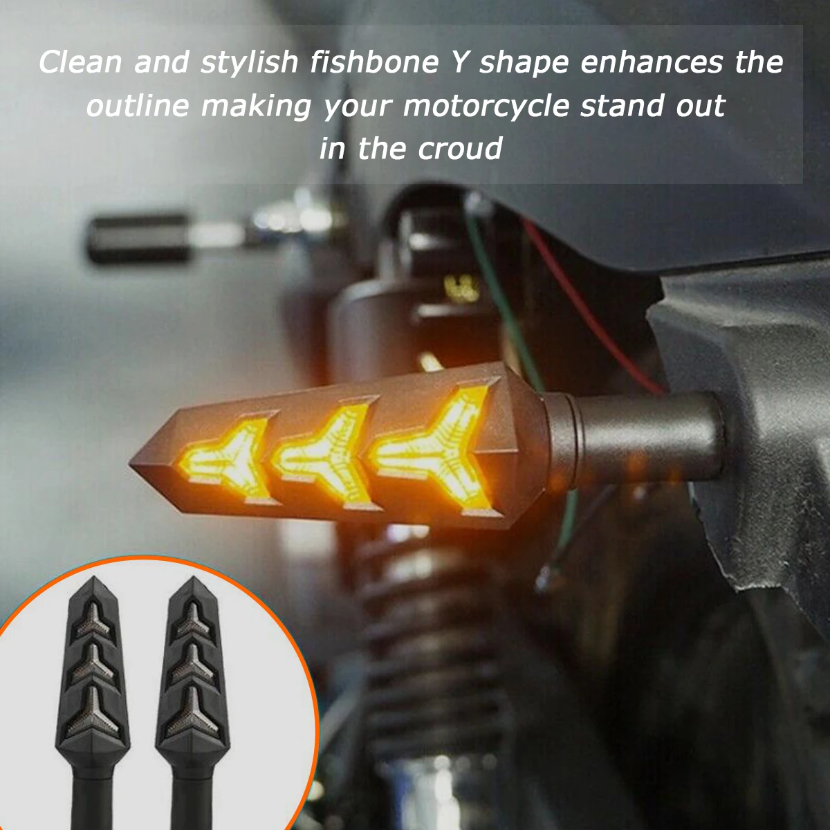 4Pcs Motorcycle Flashing Lights LED Turn Signal Indicators Flowing Water Built Relay Bendable Motorbike Tail Flasher Indicator
4Pcs Motorcycle Flashing Lights LED Turn Signal Indicators Flowing Water Built Relay Bendable Motorbike Tail Flasher Indicator