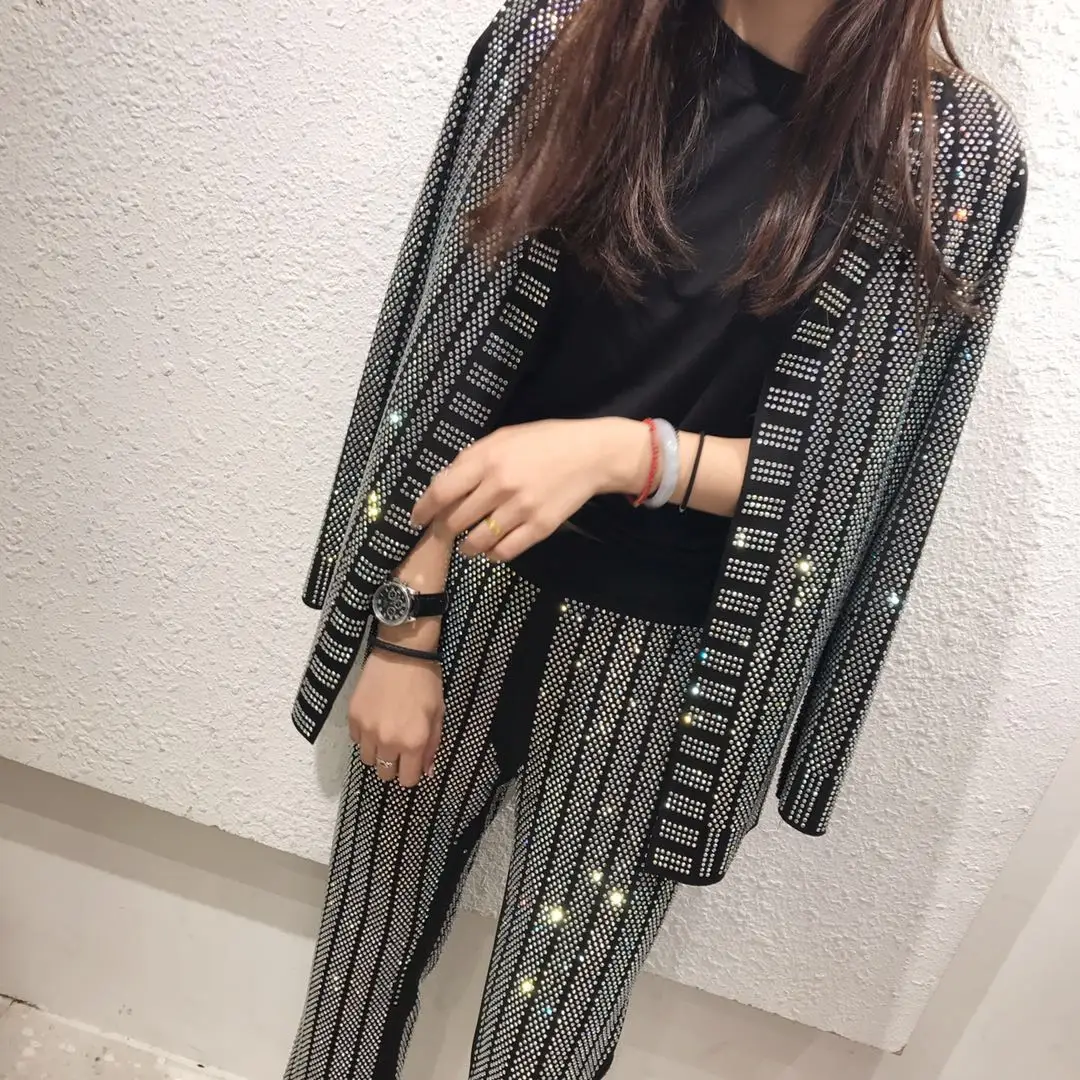 Fashion Brand Women Sequin Sets Suits 2018 High Street Hot Drilling Blazer + Long Pants Fashion Ladies Set Women 2 Piece Set
Fashion Brand Women Sequin Sets Suits 2018 High Street Hot Drilling Blazer + Long Pants Fashion Ladies Set Women 2 Piece Set
