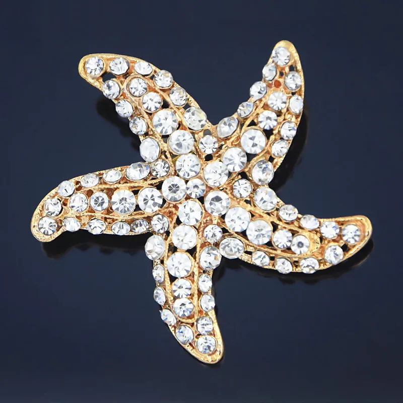 Vintage Fashion Very Cute Crystal Starfish Brooch Lovely Wedding Bridal Bouquet Brooch Pins Factory Cheap Price Crystal Pins
Vintage Fashion Very Cute Crystal Starfish Brooch Lovely Wedding Bridal Bouquet Brooch Pins Factory Cheap Price Crystal Pins