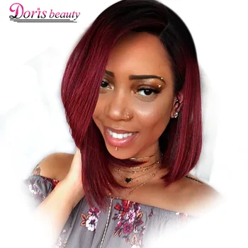 Doris beauty Ombre Red Bob Wigs for Women Synthetic Short Blonde Black Brown Straight Wig Burgundy Hair Heat Resistant Fiber
Doris beauty Ombre Red Bob Wigs for Women Synthetic Short Blonde Black Brown Straight Wig Burgundy Hair Heat Resistant Fiber