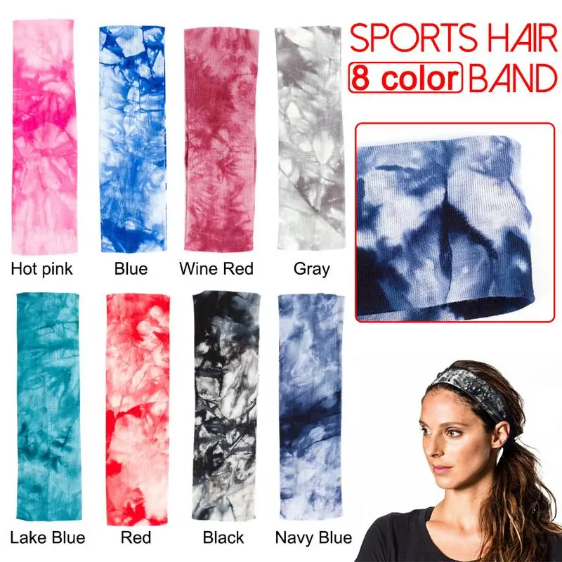 Sports Fitness Sweat Yoga Elastic Hair Band Tie Dye Cotton Print Headband Fitness Outdoor Exercising Running Yoga Workout Gym 
Sports Fitness Sweat Yoga Elastic Hair Band Tie Dye Cotton Print Headband Fitness Outdoor Exercising Running Yoga Workout Gym