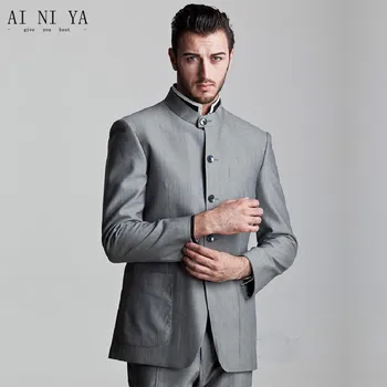mens designer suits men's suits for business and wedding dress Thin body gray formal men's suit of custom(coat + pants )
mens designer suits men's suits for business and wedding dress Thin body gray formal men's suit of custom(coat + pants )