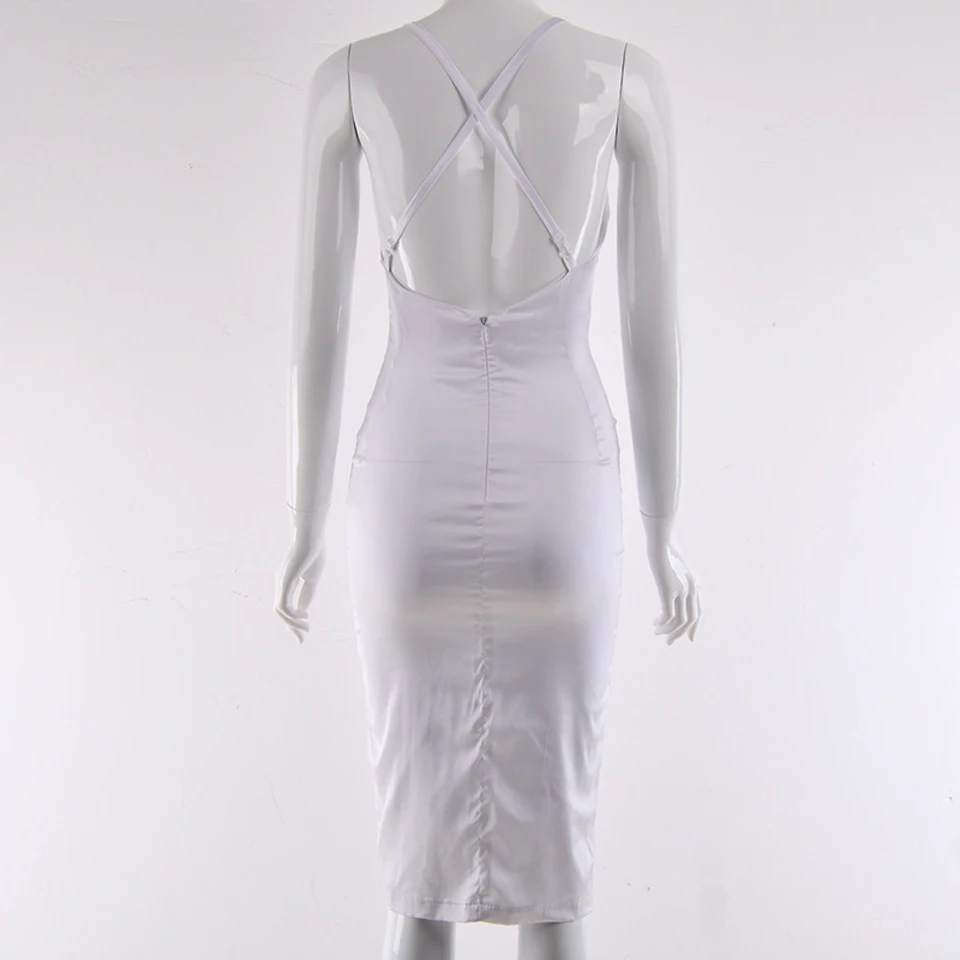 Satin Midi Dress (36)