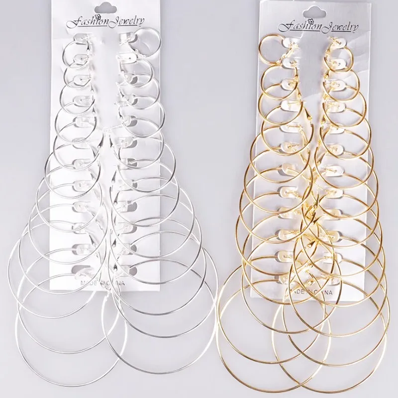12pairs Differrent Size Rock Style Metal Hoop Earrings 2cm/2.5cm/3cm/3.5cm/4cm/4.5cm/5cm/5.5cm/6cm/6.5cm/7cm/7.5cm
12pairs Differrent Size Rock Style Metal Hoop Earrings 2cm/2.5cm/3cm/3.5cm/4cm/4.5cm/5cm/5.5cm/6cm/6.5cm/7cm/7.5cm