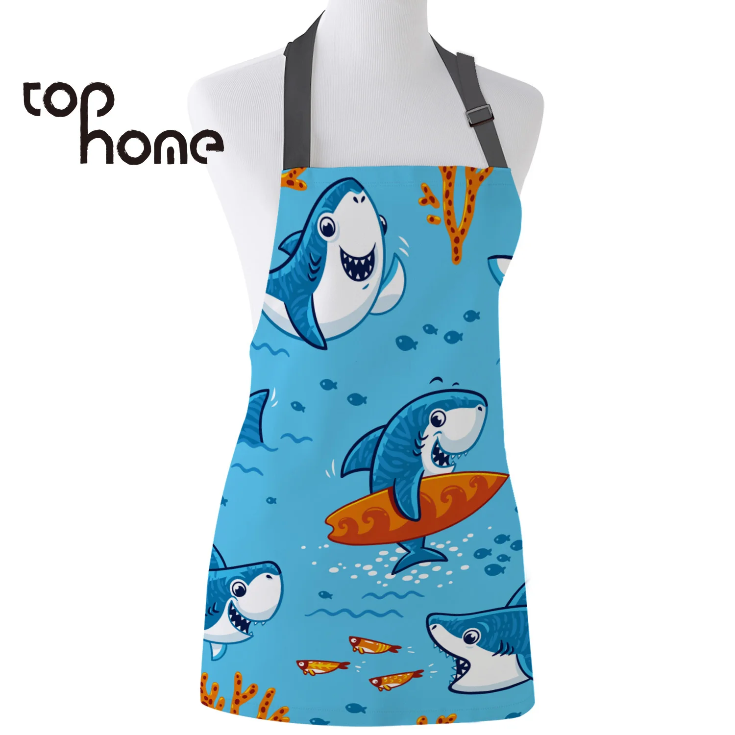 Tophome Kitchen Apron Blue Shark Cartoon Printed Adjustable Sleeveless Canvas Aprons for Men Women Kids Home Cleaning Tools
Tophome Kitchen Apron Blue Shark Cartoon Printed Adjustable Sleeveless Canvas Aprons for Men Women Kids Home Cleaning Tools