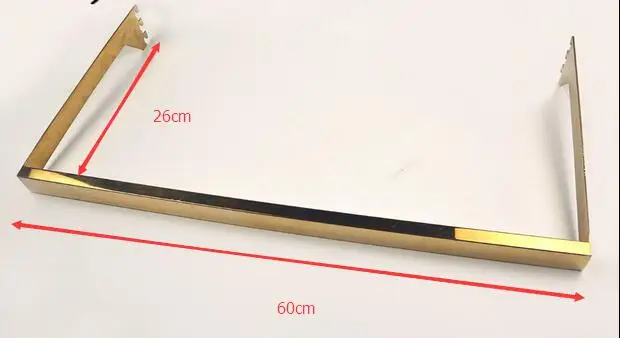 60cm Titanic gold Stainless steel Garment store clothing rail tube coat display rack support bar Bracket holder square bar
60cm Titanic gold Stainless steel Garment store clothing rail tube coat display rack support bar Bracket holder square bar