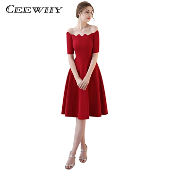 CEEWHY A-line Short Prom Dresses Boat Neck Cocktail Party dress Veatidos de Festa Simple Style Wedding Party Dress
CEEWHY A-line Short Prom Dresses Boat Neck Cocktail Party dress Veatidos de Festa Simple Style Wedding Party Dress