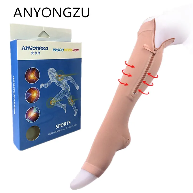 ANYONGZU Outdoor Sports Protect Leg Open-toed With Zipper Medical Prevent Varicose Veins Decompression Compression Stockings
ANYONGZU Outdoor Sports Protect Leg Open-toed With Zipper Medical Prevent Varicose Veins Decompression Compression Stockings