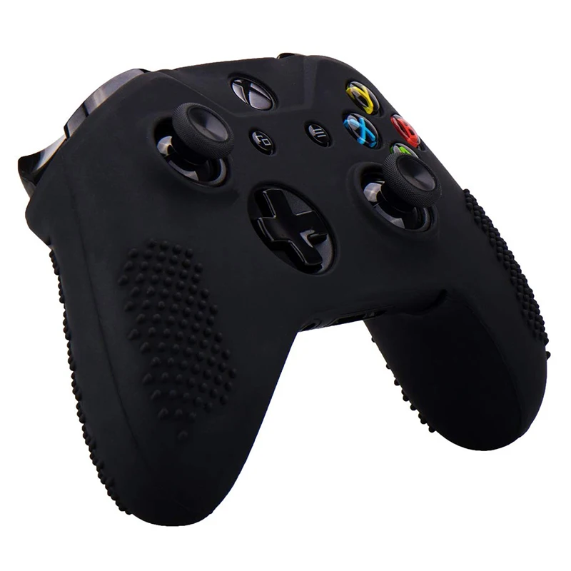 Фото Силиконовый резиновый чехол противоскользящий для геймпада Xbox One/S/X 2 (черный и