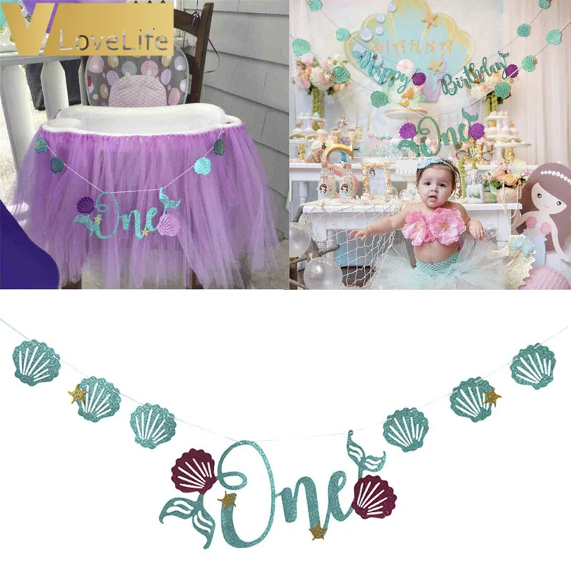 1PC ONE Mermaid Happy Birthday Paper Flags 1 Year ONE Mermaid Party Decoration Banner Party Children Kids Gender Flags
1PC ONE Mermaid Happy Birthday Paper Flags 1 Year ONE Mermaid Party Decoration Banner Party Children Kids Gender Flags