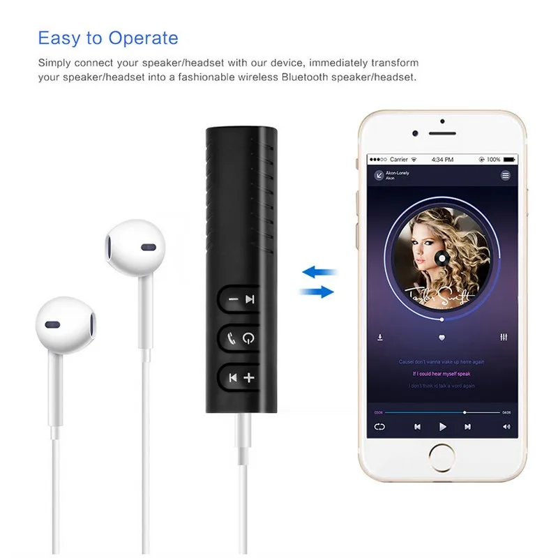GIAUSA 450 Mini cylindrical Bluetooth V 4.1+EDR Receiver For Car AUX Input/output Support Hand free Calling Music Play
GIAUSA 450 Mini cylindrical Bluetooth V 4.1+EDR Receiver For Car AUX Input/output Support Hand free Calling Music Play
