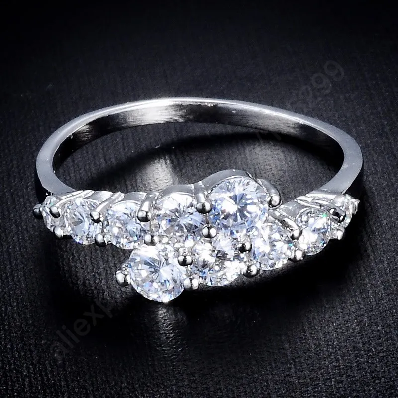 Big Promotion!! Luxury Shining 925 Sterling Silver Engagement Wedding Jewelry Multi-White Stone Cubic Zirconia Ring Women Gift
Big Promotion!! Luxury Shining 925 Sterling Silver Engagement Wedding Jewelry Multi-White Stone Cubic Zirconia Ring Women Gift
