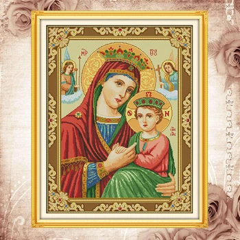 Joy Sunday counted cross stitch kits deal Holy mother son 8 DMC14CT11CT fabric hotel office hall deco painting factory wholesale
Joy Sunday counted cross stitch kits deal Holy mother son 8 DMC14CT11CT fabric hotel office hall deco painting factory wholesale