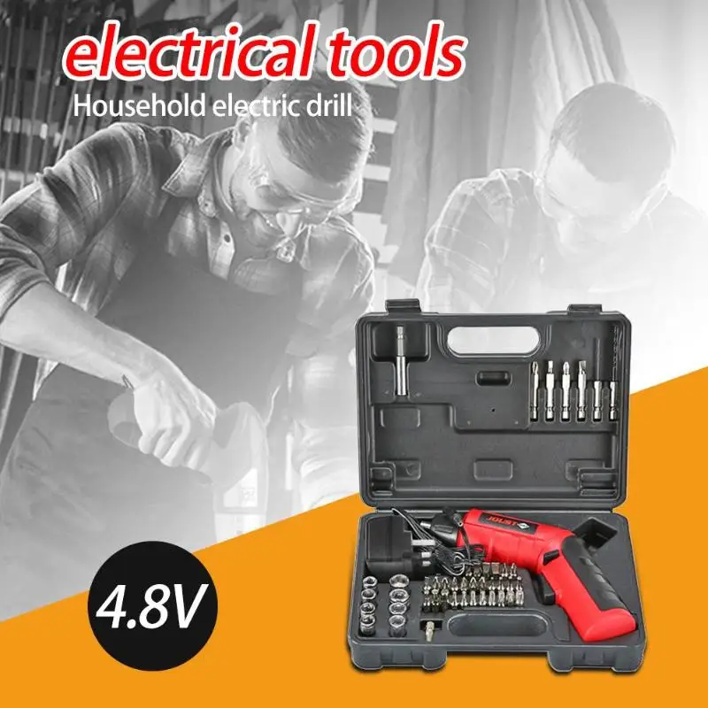 4.8V Cordless LED Light Rechargeable Electric Screwdriver Set Household Multi-function Electric Drill Tools
4.8V Cordless LED Light Rechargeable Electric Screwdriver Set Household Multi-function Electric Drill Tools