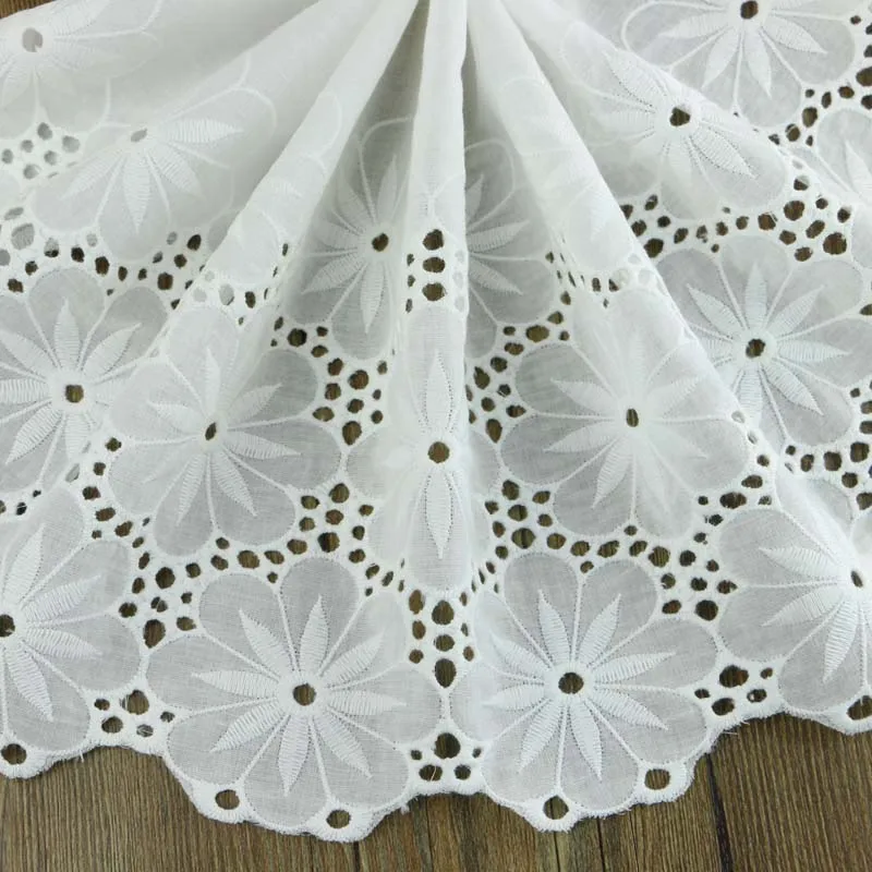 White cotton lace ultra wide 33cm handmade DIY garment accessories lace cotton embroidery lace fabric
White cotton lace ultra wide 33cm handmade DIY garment accessories lace cotton embroidery lace fabric