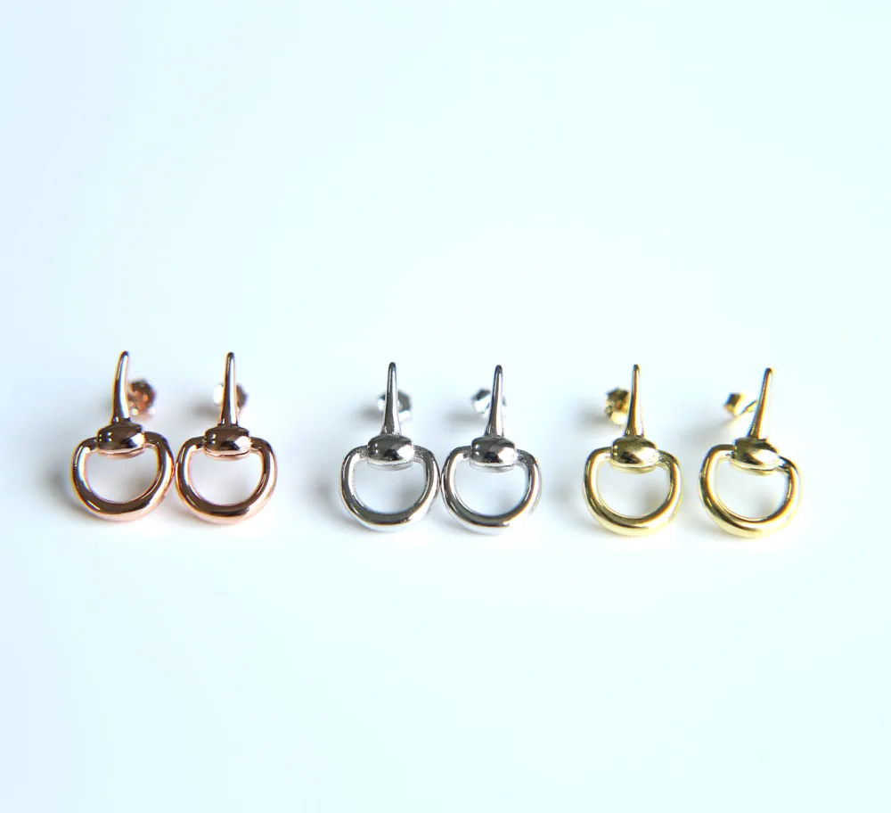 Genuine 100% 925 Sterling silver horse bit snaffle Stud Earring for fashion Women wedding popular earing Jewelry birthday gift
Genuine 100% 925 Sterling silver horse bit snaffle Stud Earring for fashion Women wedding popular earing Jewelry birthday gift