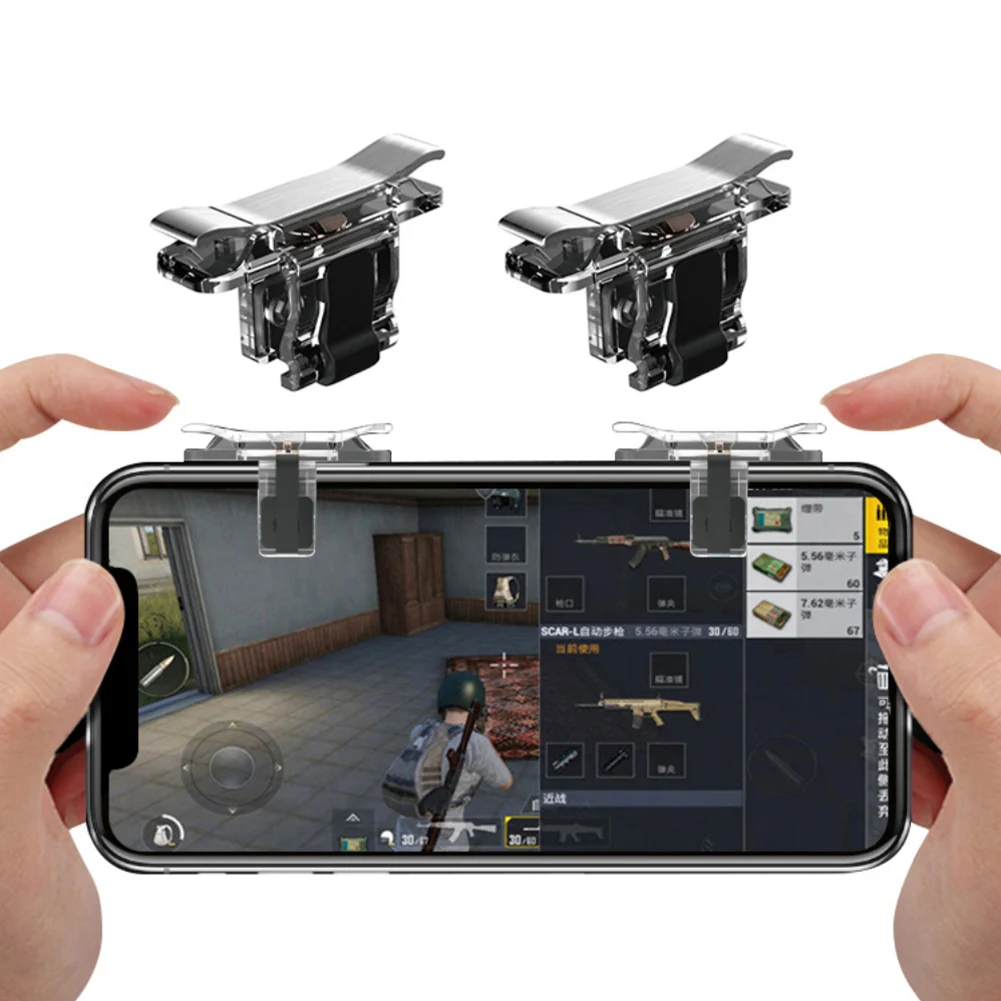 Mobile Game Trigger Aim Button For PUBG Gaming Shooter Controller Gamepad Fire Button Aim Key For iPhone XS MAX XR 8 Huawei P30
Mobile Game Trigger Aim Button For PUBG Gaming Shooter Controller Gamepad Fire Button Aim Key For iPhone XS MAX XR 8 Huawei P30