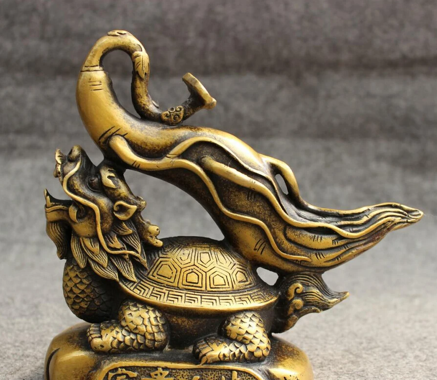 S3125 Chinese Bronze FengShui Wealth RuYi Panax On Dragon Turtle Statue Sculpture D0317
S3125 Chinese Bronze FengShui Wealth RuYi Panax On Dragon Turtle Statue Sculpture D0317