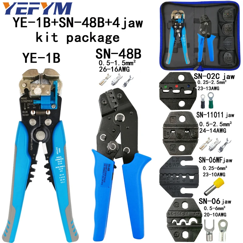 SN-225D Crimping Crimper For Non-Insulated Plugs Connectors 24-30//18-22AWG