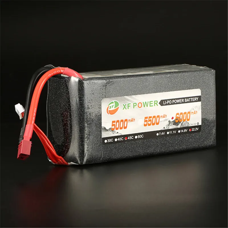 Reachargeable Lipo Battery XF Power 22.2V 6000mAh 6S 45C Lipo Battery T Plug For RC Helicopter Car Quadcopter Multicopte Part
Reachargeable Lipo Battery XF Power 22.2V 6000mAh 6S 45C Lipo Battery T Plug For RC Helicopter Car Quadcopter Multicopte Part