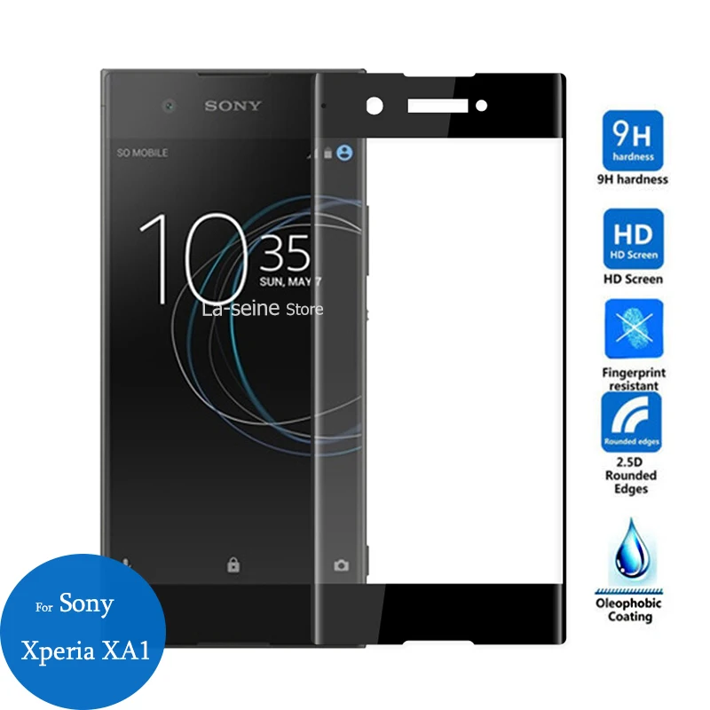 For Sony Xperia XA1 Full Cover Tempered Glass Screen Protector 9H 2.5d Front Protective Film On G3121/G3112/G3125/G3116/G3123 5' |