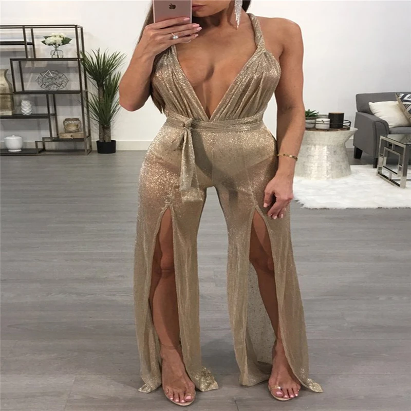 Autumn Sexy V-neck Bodycon Womens Jumpsuit 2017 New Sexy Halter Split Halter Rompers Club Party Jumpsuit
Autumn Sexy V-neck Bodycon Womens Jumpsuit 2017 New Sexy Halter Split Halter Rompers Club Party Jumpsuit